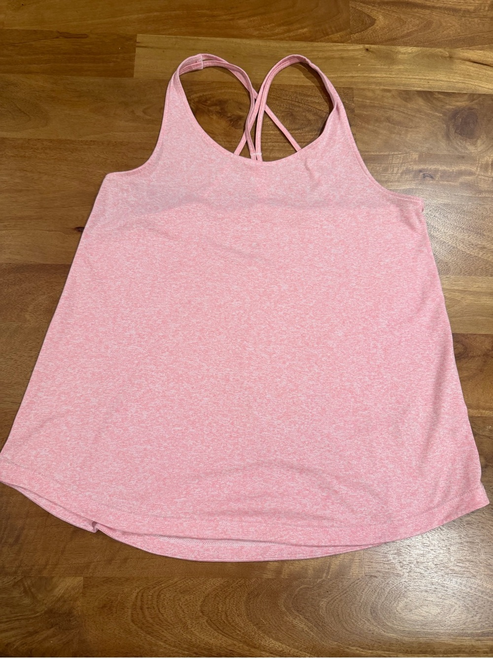 adidas Lightweight Heathered Pink Cross-Strap Performance Tank Size Medium